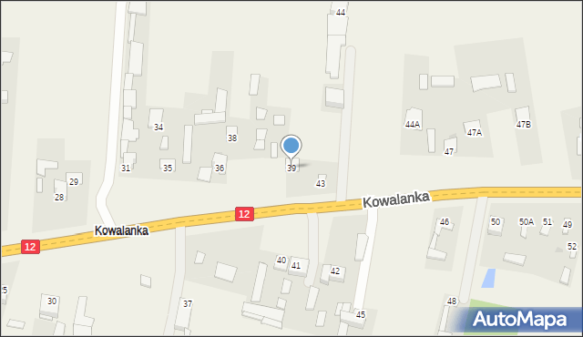 Wolanów, Kowalanka, 39, mapa Wolanów