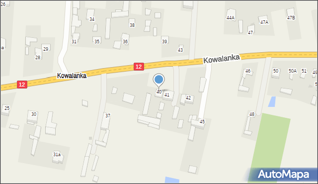 Wolanów, Kowalanka, 40, mapa Wolanów