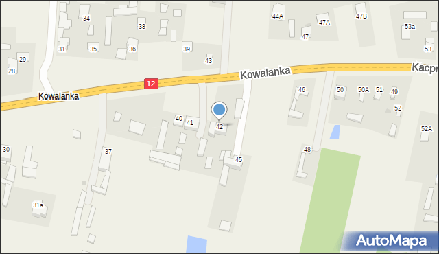 Wolanów, Kowalanka, 42, mapa Wolanów