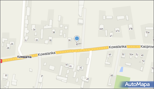 Wolanów, Kowalanka, 43, mapa Wolanów