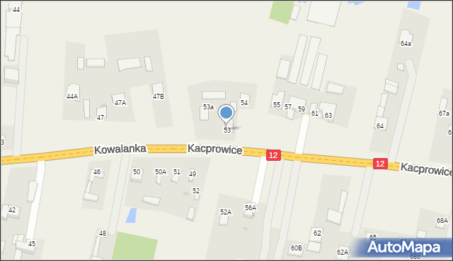 Wolanów, Kowalanka, 53, mapa Wolanów