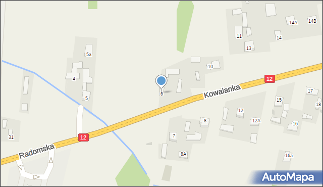 Wolanów, Kowalanka, 6, mapa Wolanów