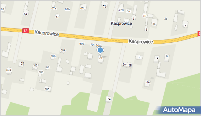 Wolanów, Kowalanka, 73, mapa Wolanów