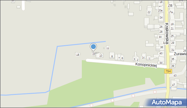 Wolbrom, Konopnickiej Marii, 13, mapa Wolbrom