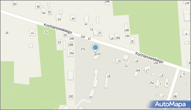 Wołomin, Kochanowskiego Jana, 27, mapa Wołomin