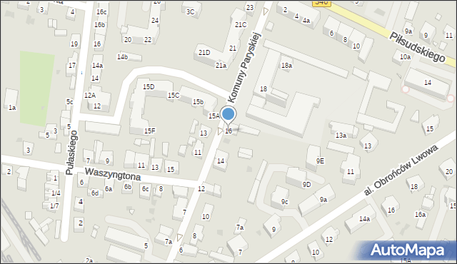 Wołów, Komuny Paryskiej, 16, mapa Wołów
