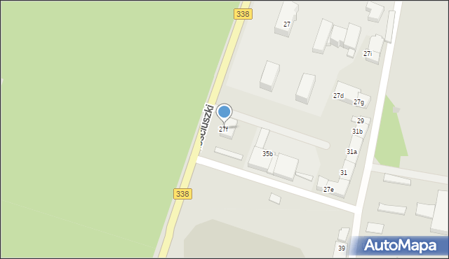 Wołów, Kościuszki Tadeusza, gen., 27f, mapa Wołów