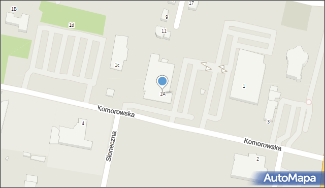 Wolsztyn, Komorowska, 1A, mapa Wolsztyn