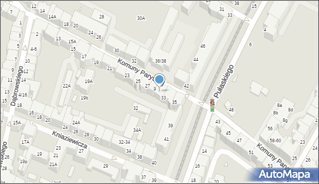 Wrocław, Komuny Paryskiej, 31, mapa Wrocławia