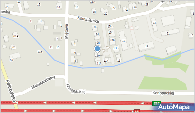 Wrocław, Kominiarska, 11c, mapa Wrocławia