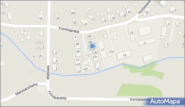 Wrocław, Kominiarska, 15a, mapa Wrocławia