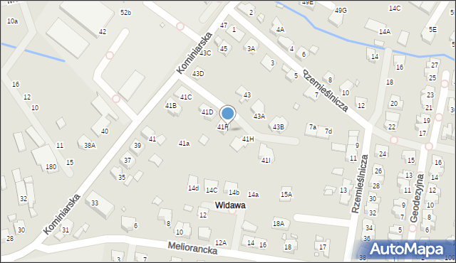 Wrocław, Kominiarska, 41G, mapa Wrocławia