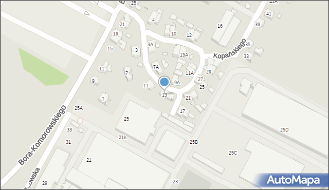 Wrocław, Kopańskiego Stanisława, gen., 13, mapa Wrocławia