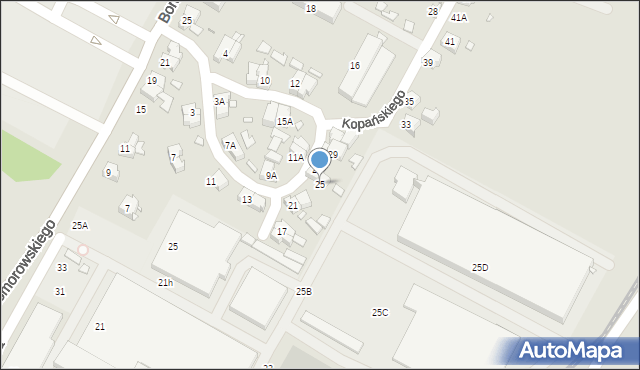 Wrocław, Kopańskiego Stanisława, gen., 25, mapa Wrocławia