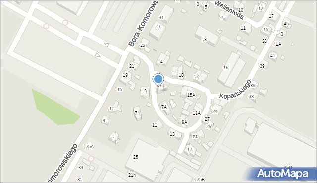 Wrocław, Kopańskiego Stanisława, gen., 5A, mapa Wrocławia