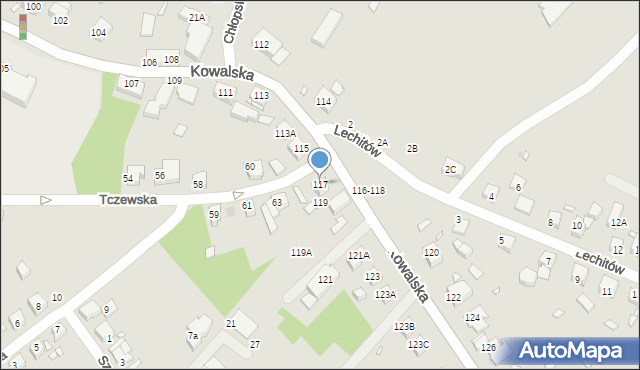 Wrocław, Kowalska, 117, mapa Wrocławia