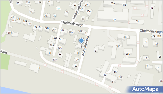 Wrocław, Kożuchowska, 6, mapa Wrocławia