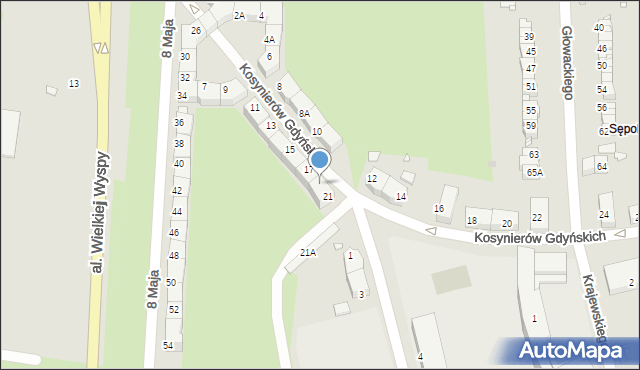 Wrocław, Kosynierów Gdyńskich, 19, mapa Wrocławia