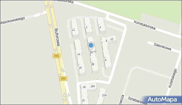 Wrocław, Konduktorska, 2A, mapa Wrocławia