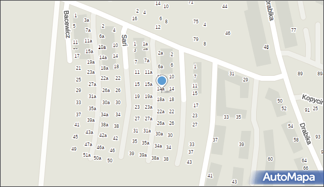 Wrocław, Kostrzewskiej Barbary, 16a, mapa Wrocławia