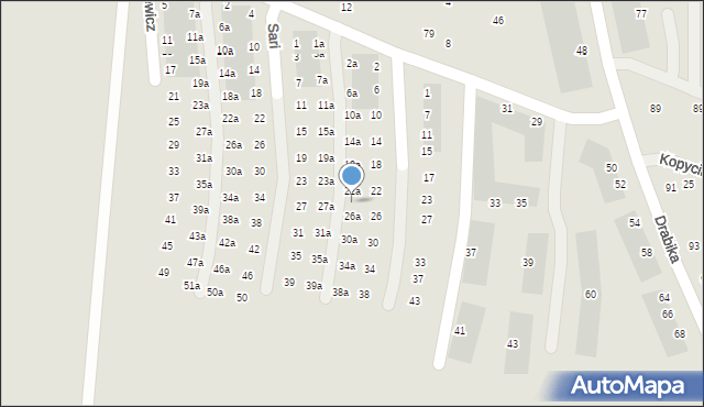 Wrocław, Kostrzewskiej Barbary, 24a, mapa Wrocławia