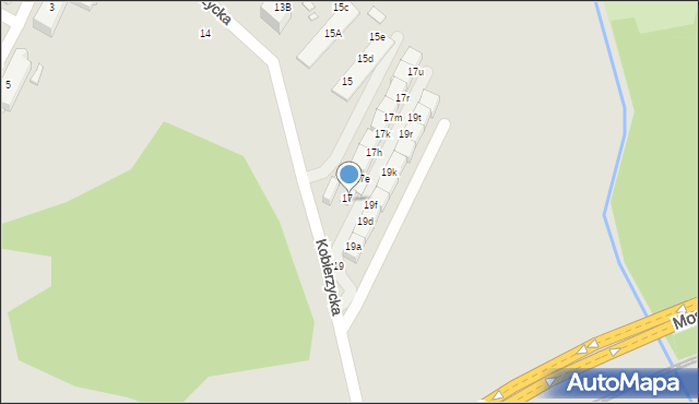 Wrocław, Kobierzycka, 17b, mapa Wrocławia