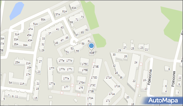 Wrocław, Kozia, 61B, mapa Wrocławia