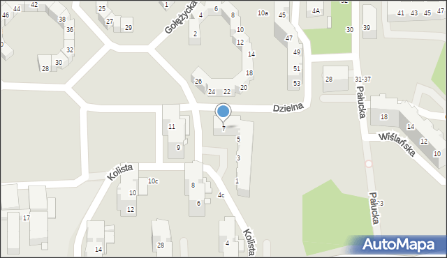 Wrocław, Kolista, 7, mapa Wrocławia