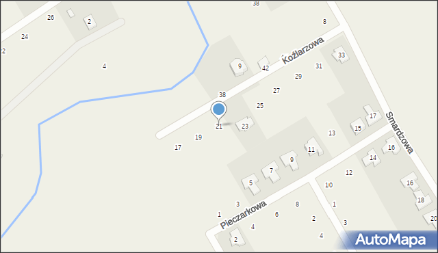 Wronczynek, Koźlarzowa, 21, mapa Wronczynek