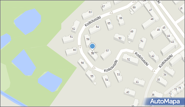 Września, Kościuszki Tadeusza, gen., 58, mapa Wrześni