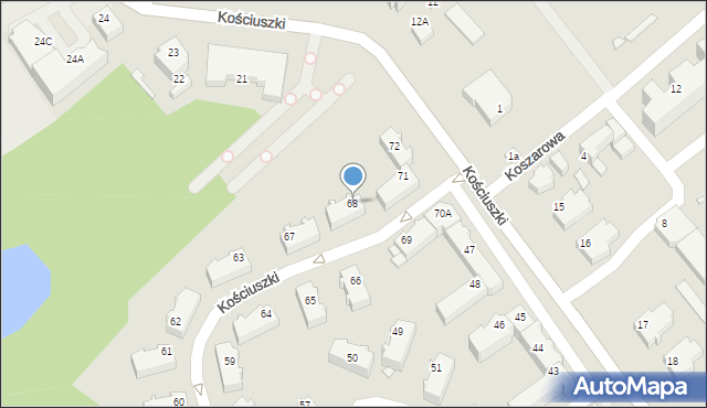 Września, Kościuszki Tadeusza, gen., 68, mapa Wrześni