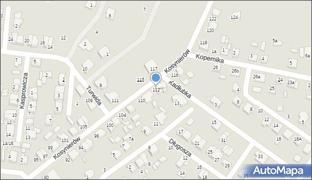 Września, Kosynierów, 112, mapa Wrześni