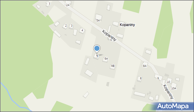 Wrzosówka, Kopaniny, 5, mapa Wrzosówka