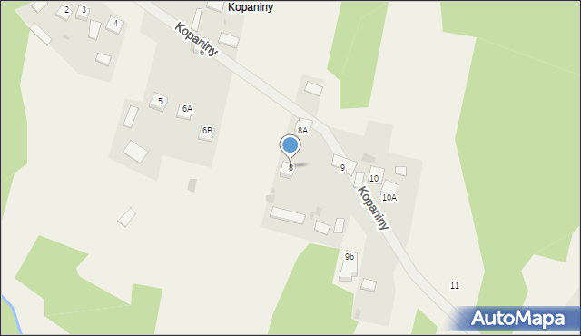 Wrzosówka, Kopaniny, 8, mapa Wrzosówka