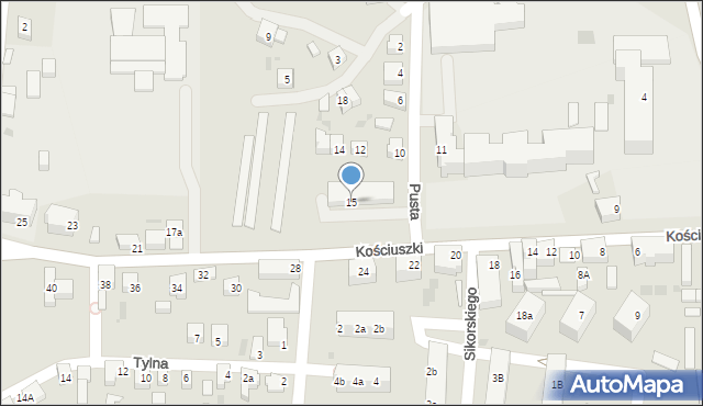 Wschowa, Kościuszki Tadeusza, gen., 15, mapa Wschowa