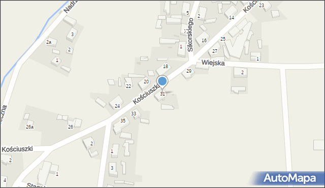 Wymiarki, Kościuszki Tadeusza, gen., 31, mapa Wymiarki