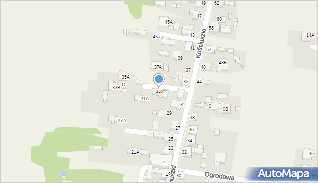 Wymysłów, Kościuszki Tadeusza, gen., 31b, mapa Wymysłów