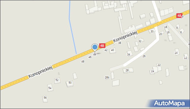 Wyśmierzyce, Konopnickiej Marii, 44, mapa Wyśmierzyce