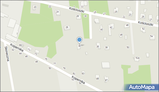 Wyśmierzyce, Kościuszki Tadeusza, gen., 32, mapa Wyśmierzyce