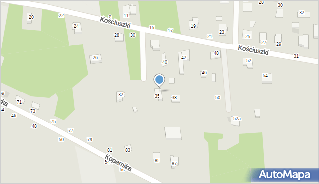 Wyśmierzyce, Kościuszki Tadeusza, gen., 36, mapa Wyśmierzyce