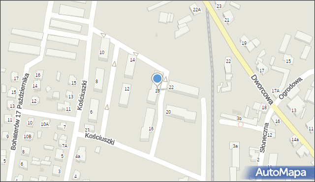 Wysoka, Kościuszki Tadeusza, gen., 18, mapa Wysoka