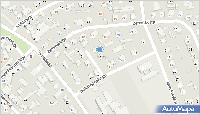 Wysokie Mazowieckie, Konopnickiej Marii, 2, mapa Wysokie Mazowieckie