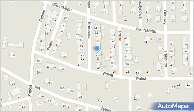 Wyszków, Korczaka Janusza, 52, mapa Wyszków