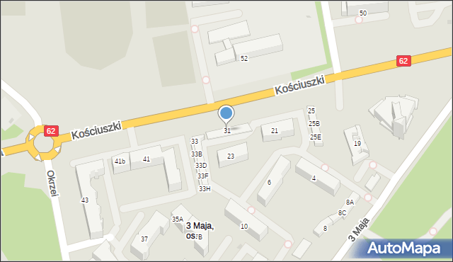 Wyszków, Kościuszki Tadeusza, gen., 31, mapa Wyszków