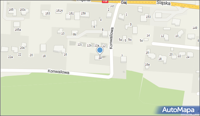 Zabierzów, Konwaliowa, 14, mapa Zabierzów