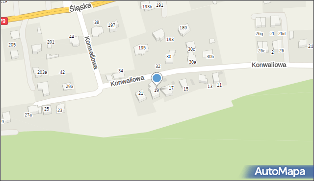 Zabierzów, Konwaliowa, 19, mapa Zabierzów