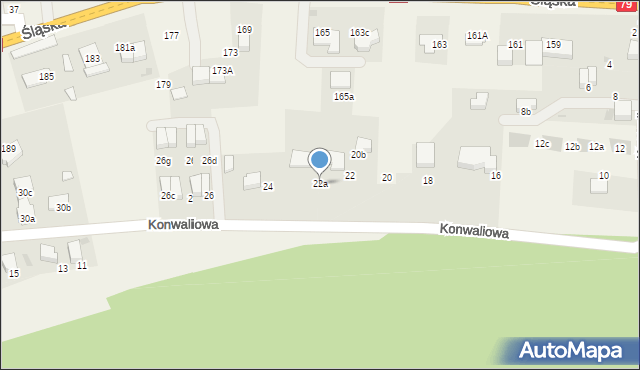 Zabierzów, Konwaliowa, 22a, mapa Zabierzów