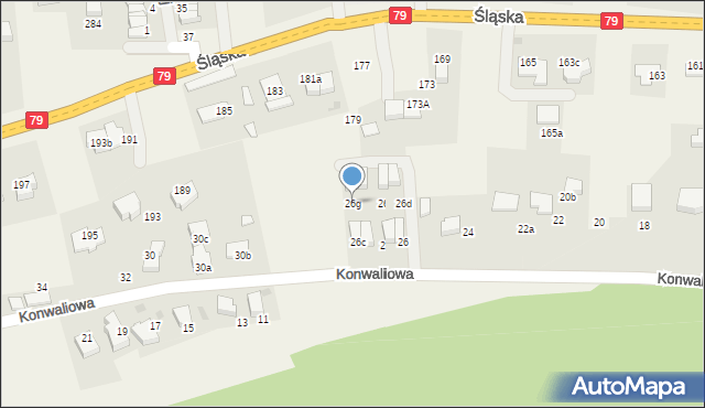 Zabierzów, Konwaliowa, 26g, mapa Zabierzów