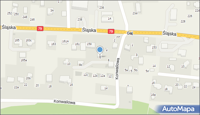 Zabierzów, Konwaliowa, 6, mapa Zabierzów