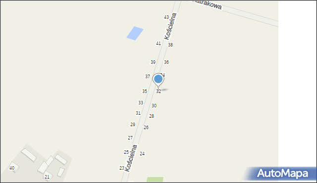 Zabijak, Kościelna, 32, mapa Zabijak